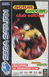 Actua Soccer Club Edition (Saturn) packaging / box artwork
