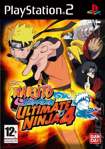 Naruto Shippuden: Ultimate Ninja 4 - PS2 Cover & Box Art