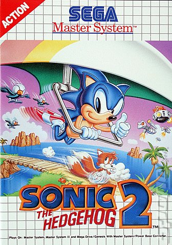Sonic The Hedgehog 2 - Sega Master System Cover & Box Art