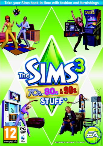 The Sims 3: 70s, 80s, & 90s Stuff Pack - PC Cover & Box Art