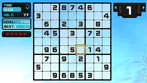 Go! Sudoku - PSP Screen