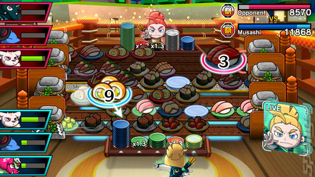 Sushi Striker: Way of the Sushido - Switch Screen