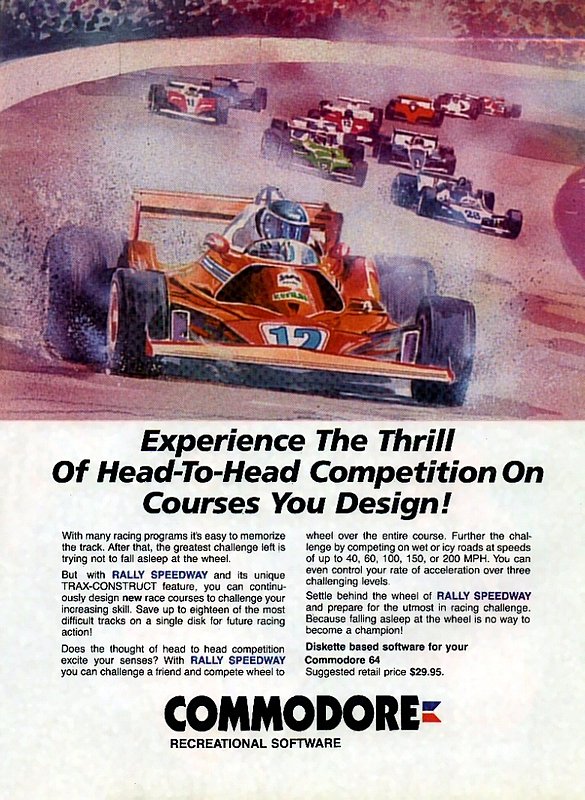 Rally Speedway - C64 Advert