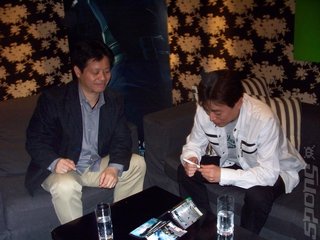 Yoshinori Kitase (left) and Hideki Imaizumi.