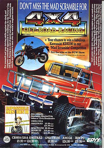 4x4 Off-Road Racing - C64 Cover & Box Art