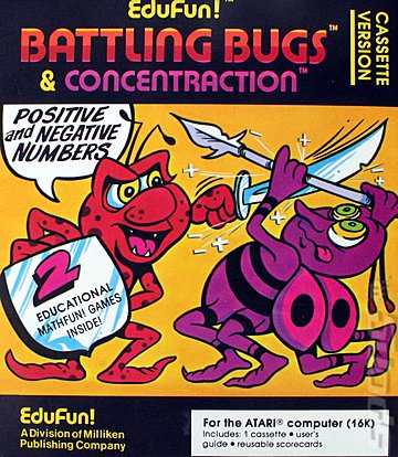 Battling Bugs & Concentraction - Atari 400/800/XL/XE Cover & Box Art