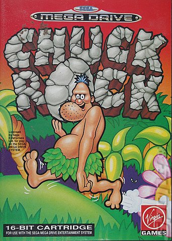 Chuck Rock - Sega Megadrive Cover & Box Art