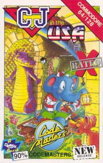 CJ in the USA - C64 Cover & Box Art