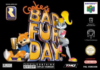 Conker's Bad Fur Day - N64 Cover & Box Art