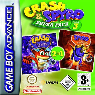 Crash and Spyro SuperPack Volume 3: Crash Fusion & Spyro Fusion - GBA Cover & Box Art
