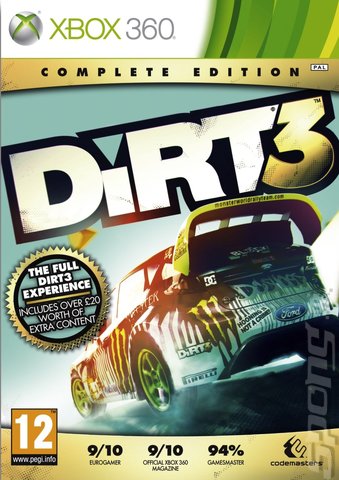 DiRT 3: Complete Edition - Xbox 360 Cover & Box Art