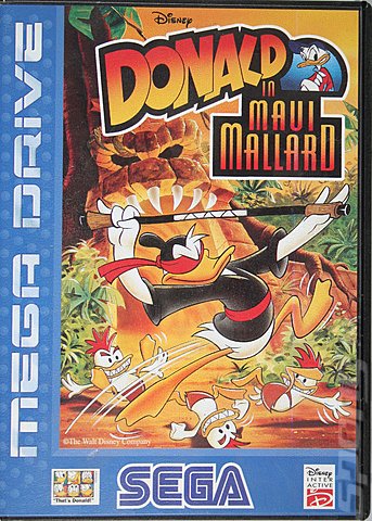 Disney Donald in Maui Mallard - Sega Megadrive Cover & Box Art