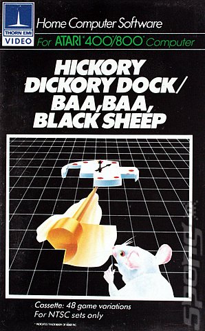 Hickory Dickory Dock/Baa, Baa, Black Sheep - Atari 400/800/XL/XE Cover & Box Art