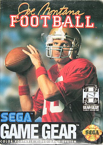 Joe Montana's NFL Football - Game Gear Cover & Box Art