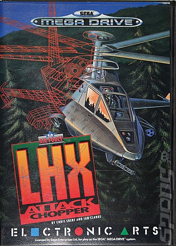 LHX Attack Chopper - Sega Megadrive Cover & Box Art