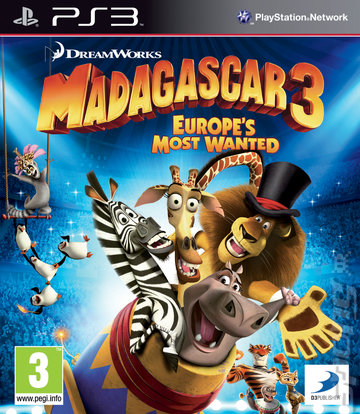 Madagascar 3: Europe's Most Wanted - PS3 Cover & Box Art