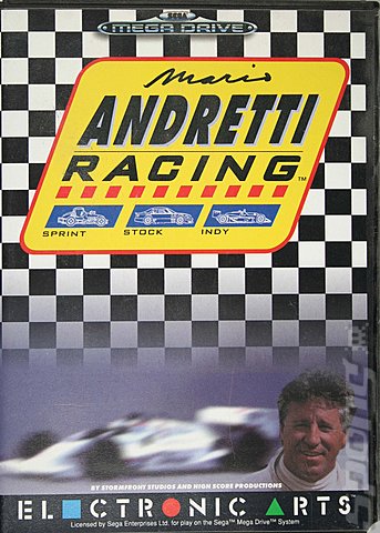 Covers & Box Art: Mario Andretti Racing - Sega Megadrive (2 of 2)