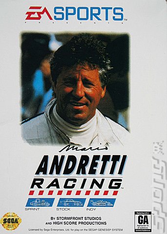 Mario Andretti Racing - Sega Megadrive Cover & Box Art