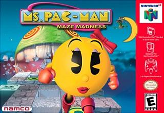 Ms. Pac-Man: Maze Madness - N64 Cover & Box Art
