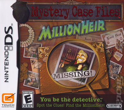 Mystery Case Files: MillionHeir - DS/DSi Cover & Box Art