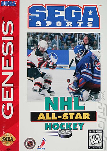 NHL All-Star Hockey 95 - Sega Megadrive Cover & Box Art