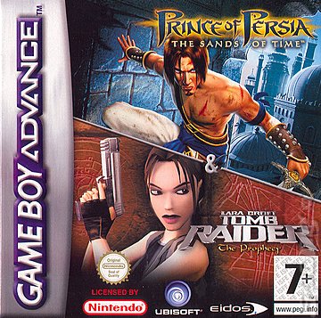 Prince of Persia: The Sands of Time & Lara Croft Tomb Raider: The Prophecy - GBA Cover & Box Art