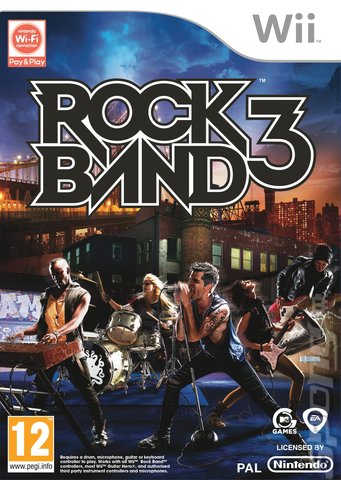Rock Band 3 - Wii Cover & Box Art