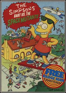 The Simpsons: Bart Vs. the Space Mutants - C64 Cover & Box Art