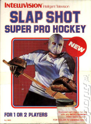 Slap Shot Super Pro Hockey - Intellivision Cover & Box Art