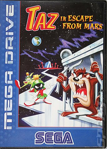 Taz: In Escape From Mars - Sega Megadrive Cover & Box Art