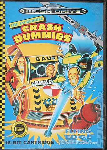 The Incredible Crash Dummies - Sega Megadrive Cover & Box Art