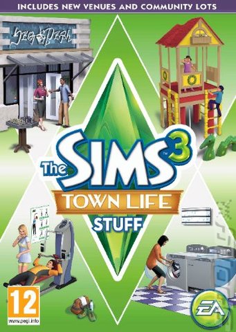 The Sims 3: Town Life Stuff - PC Cover & Box Art