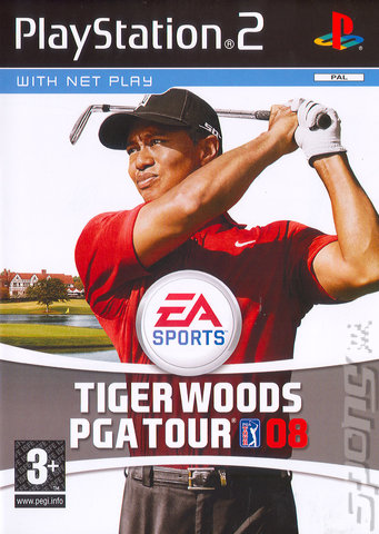 Tiger Woods PGA Tour 08 - PS2 Cover & Box Art