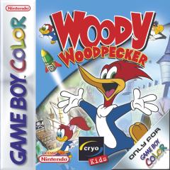 Woody Woodpecker: Escape from Buzzard's Park - Game Boy Color Cover & Box Art