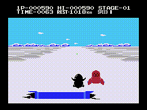 Antarctic Adventure - Colecovision Screen