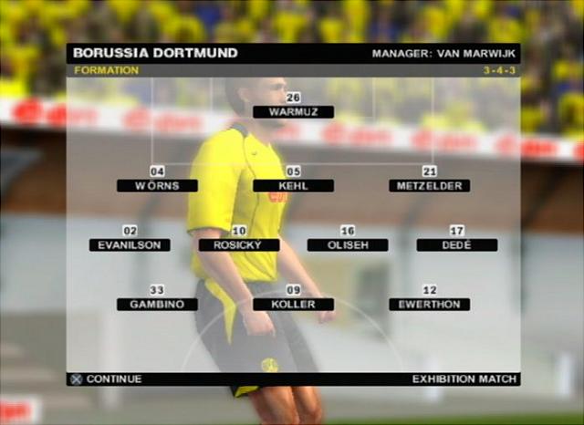 Borussia Dortmund Club Football 2005 - PC Screen