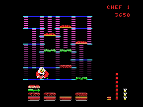 Burgertime - Colecovision Screen