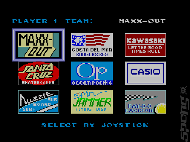 California Games - Sega Master System Screen