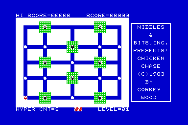 Chickin Chase - Amstrad CPC Screen