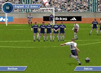 David Beckham Soccer - PlayStation Screen