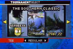 ESPN Final Round Golf - GBA Screen