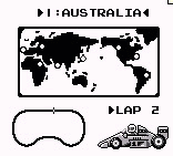 F1 Race - Game Boy Screen