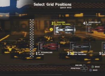 Formula One 2001 - PS2 Screen