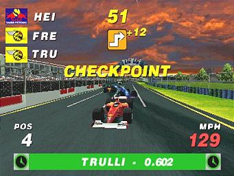 Formula One Arcade - PlayStation Screen