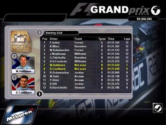 Grand Prix World - PC Screen