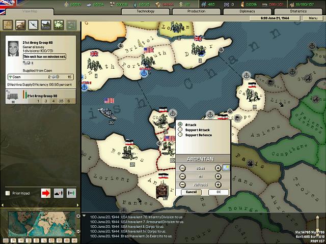 Hearts of Iron II - PC Screen