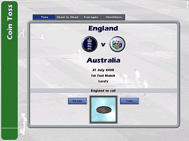 International Cricket Captain: The Ashes 2005 - PC Screen