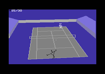 International 3D Tennis - C64 Screen