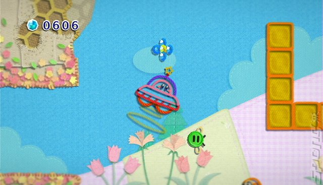 Kirby's Epic Yarn - Wii Screen