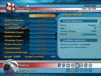 LMA Manager 2005 - Xbox Screen